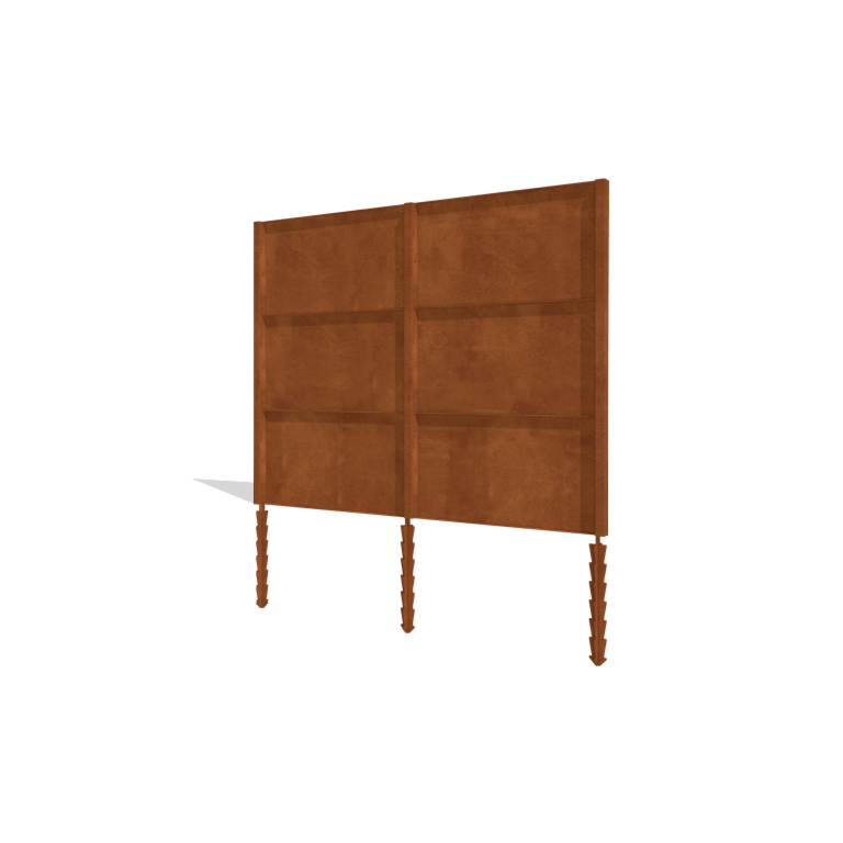 Kortena tērauda žogs H3 pilns komplekts 258 cm
