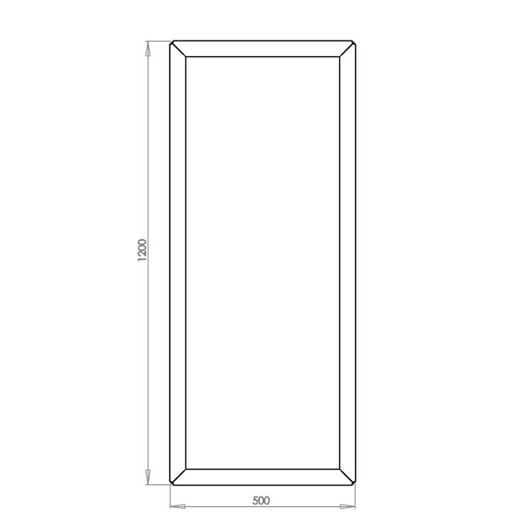 Pulverpārklāta tērauda puķu kaste Teksasa 50 x 120 cm