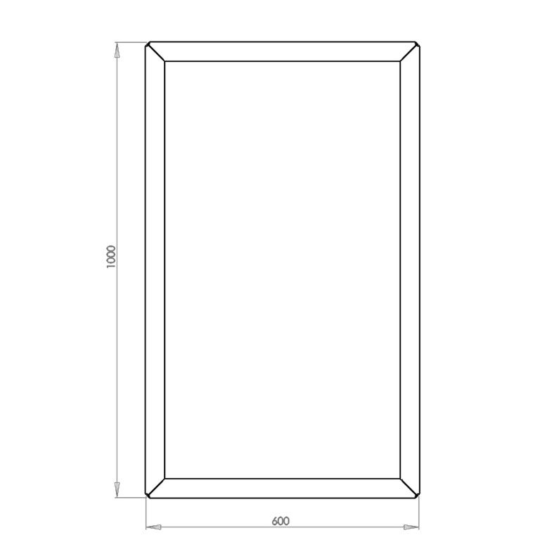 Kortena tērauda puķu kaste Texas 60 x 100 cm
