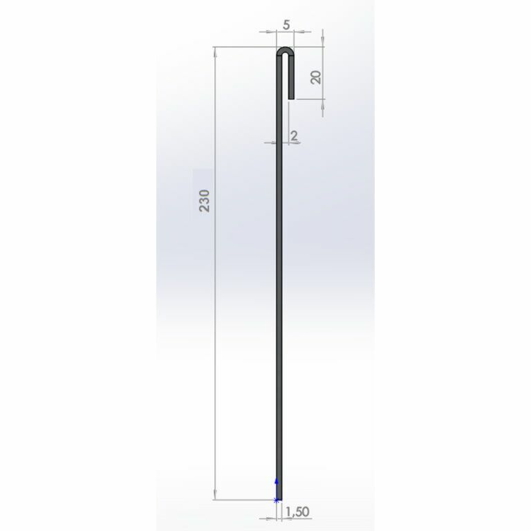 Kortena tērauda malu apmales plakans 23 cm komplekts uz 24 metriem
