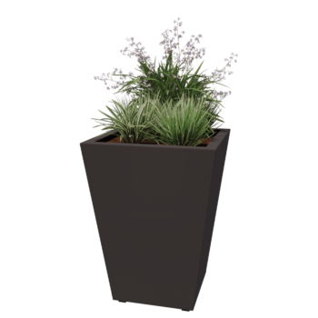 Tērauda puķu kaste - Konuss - 60 x 60 x 81,5 cm - Metināts - Cita RAL krāsa - Ar pamatplati