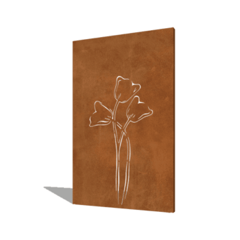 Kortena tērauda dārza panelis tulpe simetrisks 120 x 6 x 190 cm