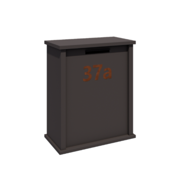 Tērauda pastkastīte - Arizona L - 80 x 40 x 100 cm - RAL7016 matēts (antracīta pelēks)