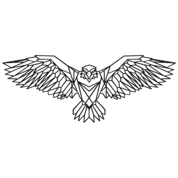 Tērauda sienas dekors - Ērglis Large - 38,9 x 99,6 cm