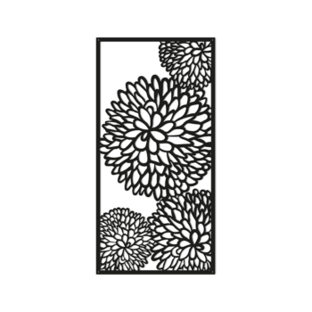 Tērauda sienas dekors - Zieds 2.0 Small - 60 x 30,1 cm
