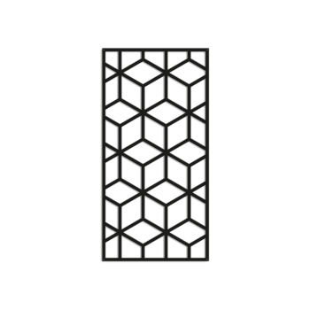 Tērauda sienas dekors - Ģeometrisks 2.0 Large - 100 x 50 cm