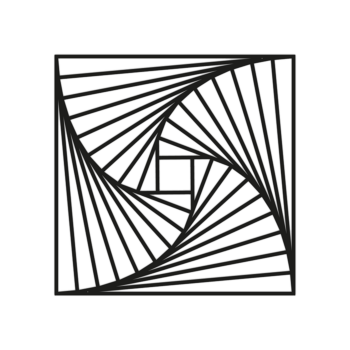 Tērauda sienas dekors - Ģeometrisks 3.0 Small - 30 x 30 cm