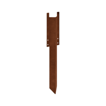Corten tērauda zemējuma tapa - Apmales augstums 34 / 37,5 cm