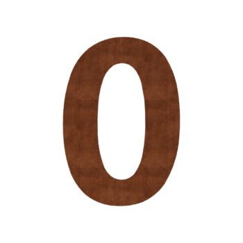 Kortena tērauda mājas numurs 0 - 20,4 x 30 cm