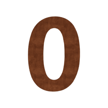 Kortena tērauda mājas numurs 0 - 55,4 x 80 cm