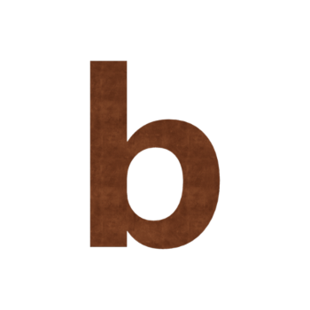 Kortena tērauda mājas numurs B - 9,9 x 15 cm