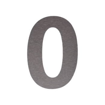 Nerūsējošā tērauda mājas numurs 0 - 10,4 x 15 cm - Birstēts