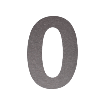 Nerūsējošā tērauda mājas numurs 0 - 34,6 x 50 cm - Birstēts