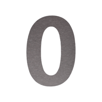 Nerūsējošā tērauda mājas numurs 0 - 55,4 x 80 cm - Birstēts