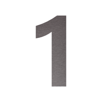 Nerūsējošā tērauda mājas numurs 1 - 34,3 x 80 cm - Birstēts