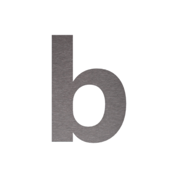 Nerūsējošā tērauda mājas numurs B - 50,1 x 71,8 cm - Birstēts