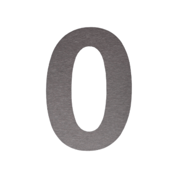 Nerūsējošā tērauda mājas numurs 0 - 10,4 x 15 cm - Pašlīmējošs