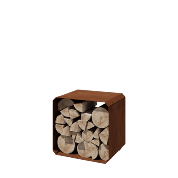 Kortena tērauda malkas glabātuve - Colorado 1 gabals - 40 x 40 x 40 cm