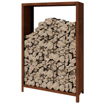 Kortena tērauda malkas glabātuve - Indiana - 120 x 40 x 180 cm