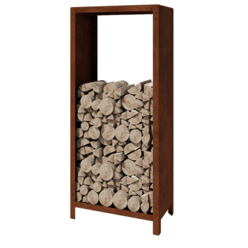 Kortena tērauda malkas glabātuve - Indiana - 80 x 40 x 180 cm