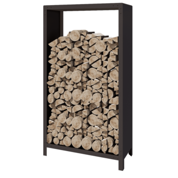 Tērauda malkas glabātuve - Indiana - 100 x 40 x 180 cm - RAL7016 matēts (antracīta pelēks)