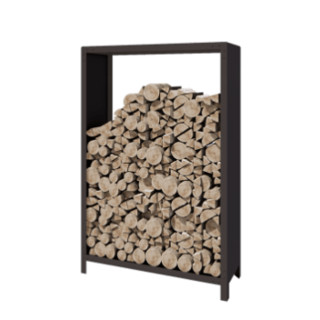 Tērauda malkas glabātuve - Indiana - 120 x 40 x 180 cm - RAL7016 matēts (antracīta pelēks)