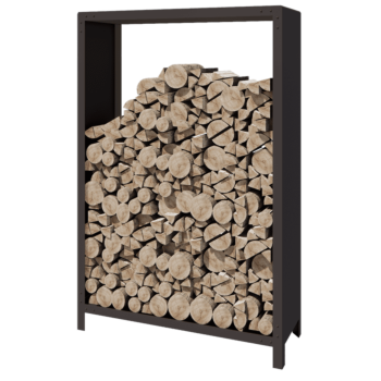 Tērauda malkas glabātuve - Indiana - 120 x 40 x 180 cm - RAL7016 matēts (antracīta pelēks)