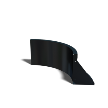 Tērauda atbalsta siena - Iekšējais līkums - 50 x 50 x 30 cm - RAL9010 matēts (balts)