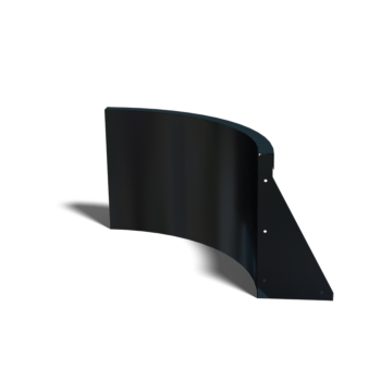 Tērauda atbalsta siena - Iekšējais līkums - 50 x 50 x 40 cm - Cita RAL krāsa