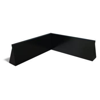 Tērauda atbalsta siena - Iekšējais stūris - 100 x 100 x 30 cm - RAL9005 matēts (melns)