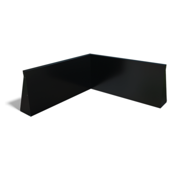 Tērauda atbalsta siena - Iekšējais stūris - 100 x 100 x 50 cm - RAL9005 matēts (melns)