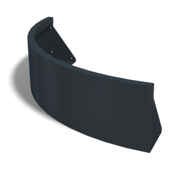 Tērauda atbalsta siena - Ārmalas pagrieziens - 100 x 100 x 30 cm - RAL9005 matēts (melns)