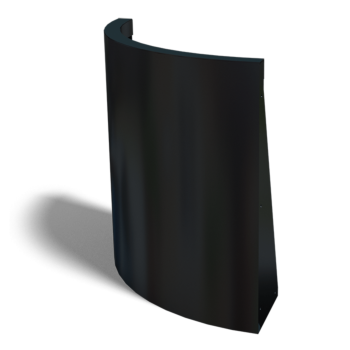 Tērauda atbalsta siena - Ārmalas pagrieziens - 50 x 50 x 60 cm - RAL9010 matēts (balts)