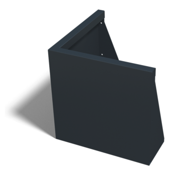 Tērauda atbalsta siena - Ārmalis - 50 x 50 x 50 cm - RAL9010 matēts (balts)