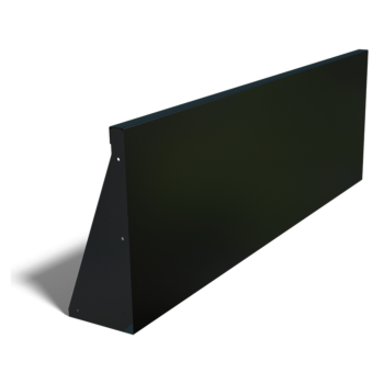 Tērauda atbalsta siena - Taisns - 150 x 50 cm - RAL9005 matēts (melns)