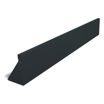 Pulverpārklāta tērauda atbalsta siena taisns 200 cm (augstums 30 cm)