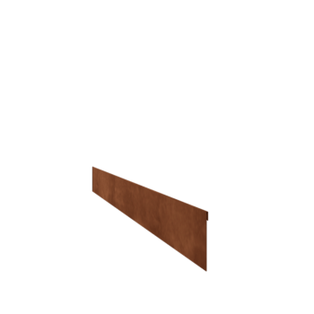 Kortena tērauda dobes apmale - Saplacināta - Augstums 13 cm - 150 cm