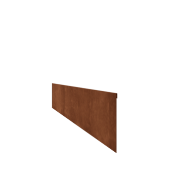 Kortena tērauda dobes apmale - Saplacināta - Augstums 23 cm - 240 cm