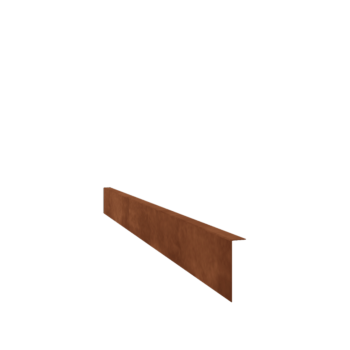 Kortena tērauda dobes apmale - Locīta - Augstums 12 cm - 150 cm