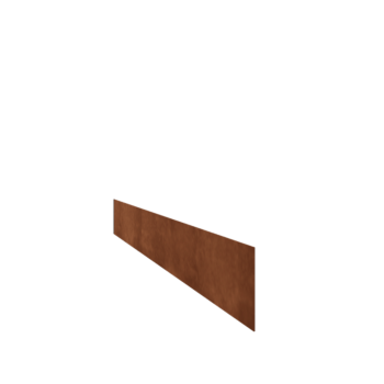 Kortena tērauda dobes apmale - Taisns - Augstums 15 cm - 150 cm