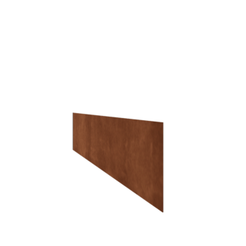 Kortena tērauda dobes apmale - Taisns - Augstums 25 cm - 150 cm