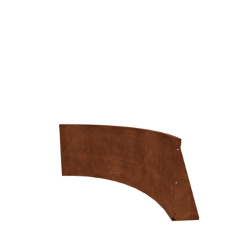 Kortena tērauda atbalsta siena - Iekšējais līkums - 100 x 100 x 60 cm