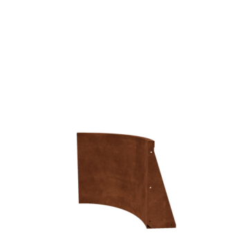 Kortena tērauda atbalsta siena - Iekšējais līkums - 50 x 50 x 60 cm