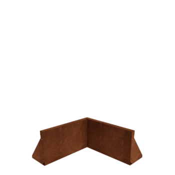 Kortena tērauda atbalsta siena - Iekšējais stūris - 50 x 50 x 30 cm