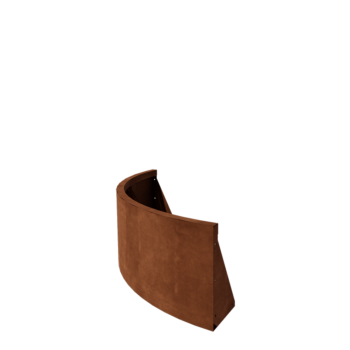 Kortena tērauda atbalsta siena - Ārmalas pagrieziens - 100 x 100 x 40 cm