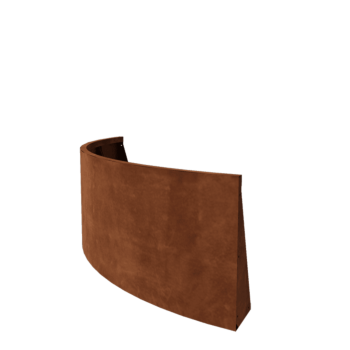 Kortena tērauda atbalsta siena - Ārmalas pagrieziens - 150 x 150 x 60 cm