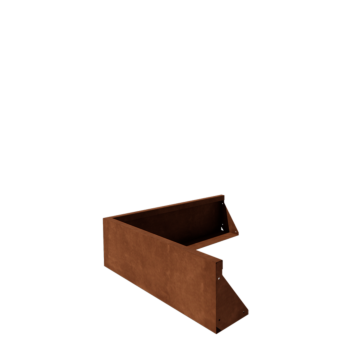 Kortena tērauda atbalsta siena - Ārmalis - 100 x 100 x 30 cm