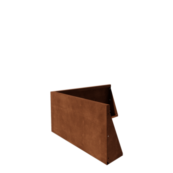 Kortena tērauda atbalsta siena - Ārmalis - 100 x 100 x 50 cm