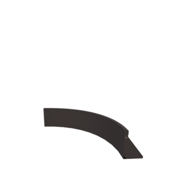 Tērauda atbalsta siena - Iekšējais līkums - 100 x 100 x 30 cm - RAL7016 matēts (antracīta pelēks)