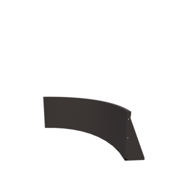 Tērauda atbalsta siena - Ārmalas pagrieziens - 100 x 100 x 50 cm - RAL7016 matētst (antracīta pelēks)